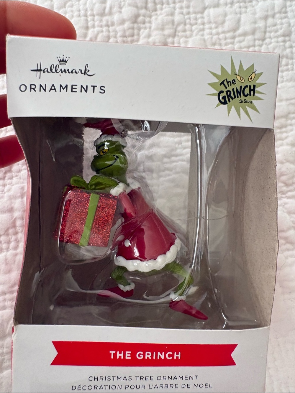 NIB Hallmark The Grinch Red and Green Christmas Ornament. 2021 never opened.